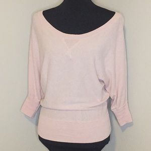 AEO 3/4 Sleeve Sweater Top Small Light Pink